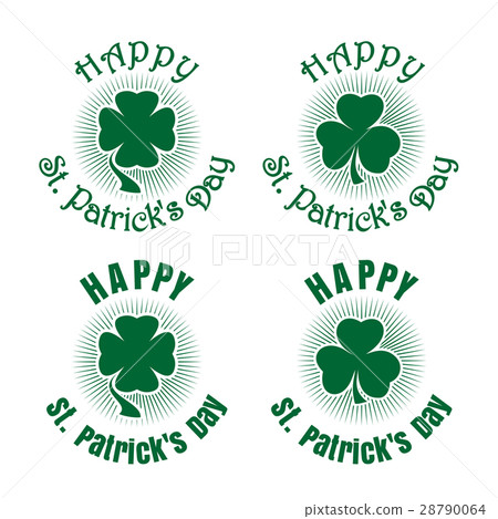Clover icons set. St. Patricks Day symbol Clover icons set. St. Patricks Day symbol 28790064