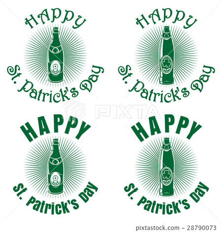 St. Patricks Day banner design with beer bottles St. Patricks Day banner design with beer bottles 28790073