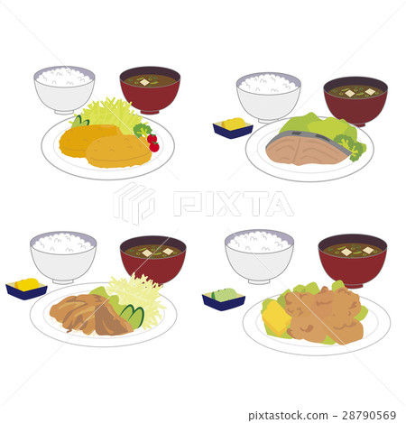 Set meal set illustration 28790569
