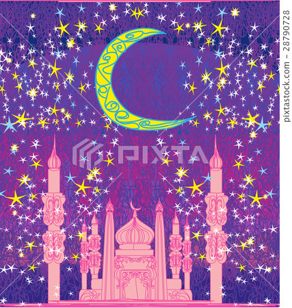 Ramadan background - mosque illustration card Ramadan background - mosque illustration card 28790728