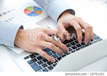 A man who operates a personal computer A man who operates a personal computer 28791201