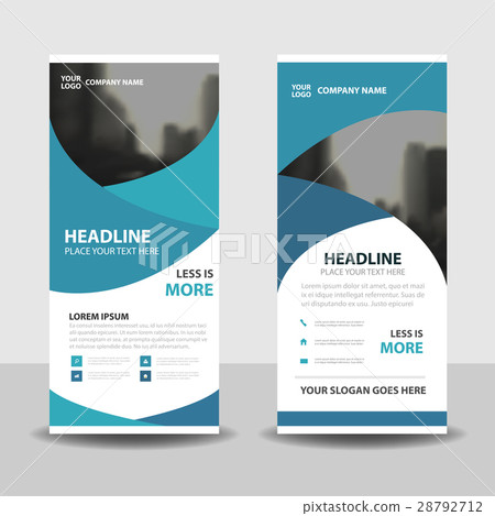 Blue Business Roll Up Banner flat design template Blue Business Roll Up Banner flat design template 28792712