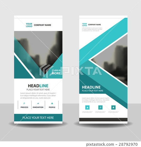 Green triangle Abstract Business Roll Up template Green triangle Abstract Business Roll Up template 28792970