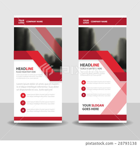 Red Business Roll Up Banner flat design template Red Business Roll Up Banner flat design template 28793138