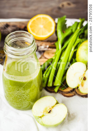 Detox fresh juice from green apple and celery Detox fresh juice from green apple and celery 28795508