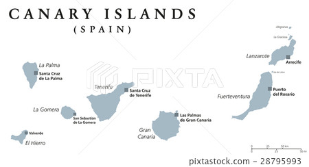 Canary Islands political map 28795993