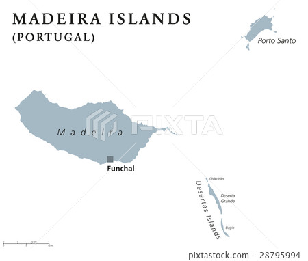 Madeira Islands political map Madeira Islands political map 28795994