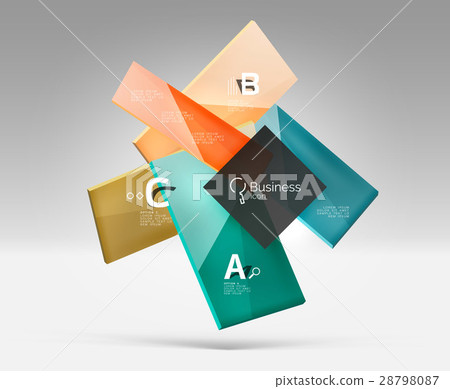 Vector 3d geometric abstract background template 28798087