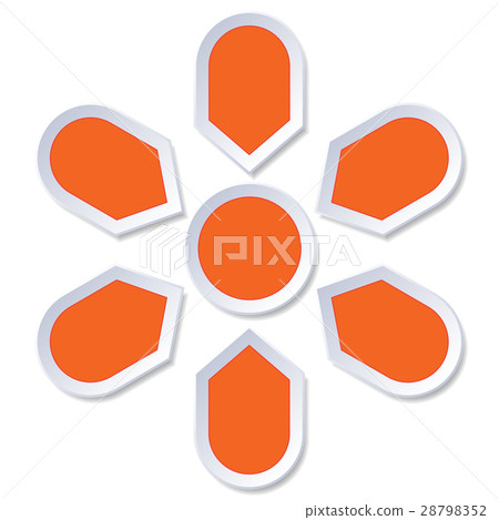 Six Point Rounded Shape Infographic 6 Points arranged in circle - Stock Illustration [28798352 ...