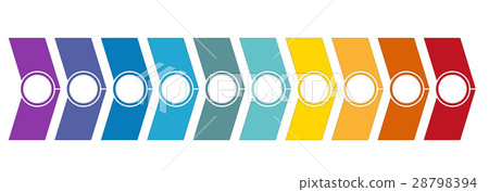 Timeline Infographic colour arrows 10 position 28798394