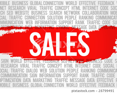 Sales word cloud collage 28799491