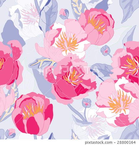 Seamless floral  background. Isolated flowers an 28800164