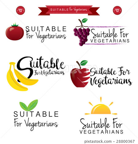 set of vegetarian food icons - Stock Illustration [28800367] - PIXTA