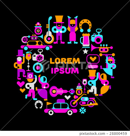 Festive background with dancing people Festive background with dancing people 28800459