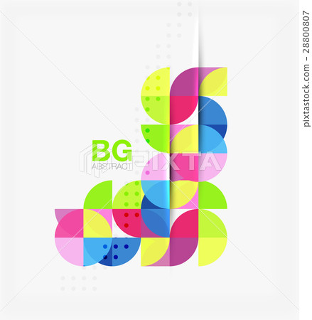 Colorful circles modern abstract composition with Colorful circles modern abstract composition with 28800807