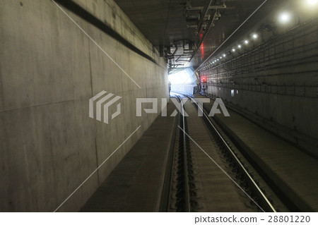 the Monorail passing though the tunnel 28801220