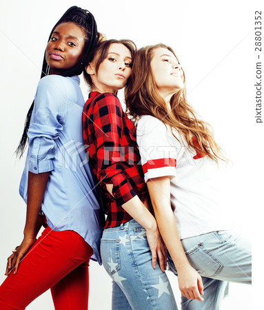 diverse multi nation girls group, teenage friends diverse multi nation girls group, teenage friends 28801352