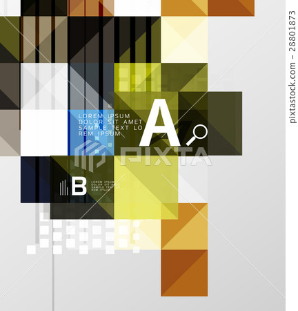 Modern geometrical abstract background, squares Modern geometrical abstract background, squares 28801873