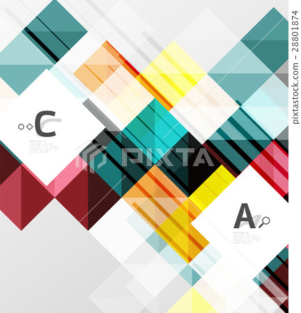 Square elements with infographics and options 28801874