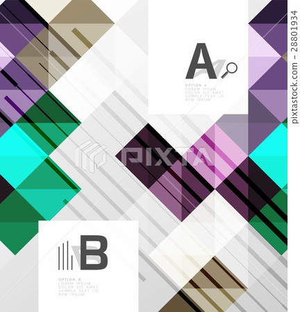 Square elements with infographics and options 28801934