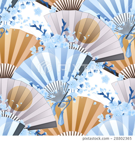 Fan with floral decoration 28802365