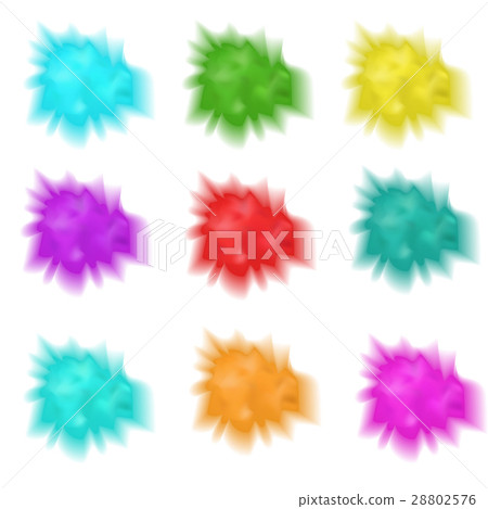 Holly set realistic splashes of paint. Collection Holly set realistic splashes of paint. Collection 28802576