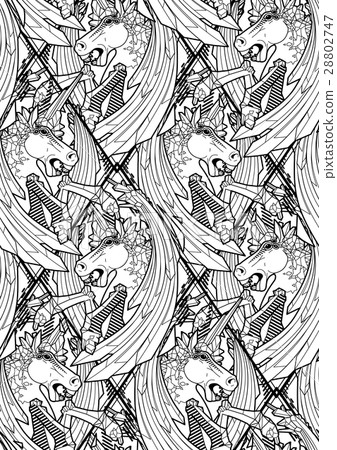 Graphic demonic unicorn 28802747