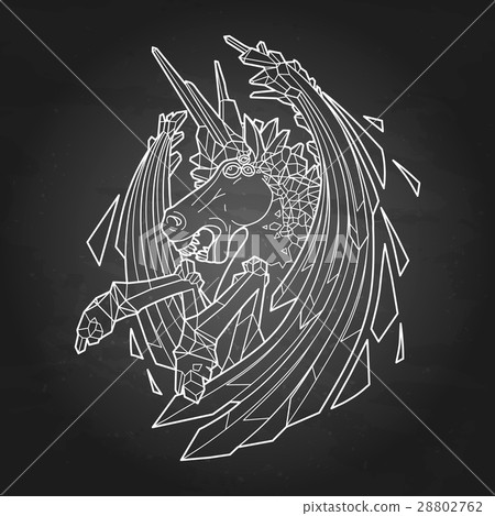 Graphic demonic unicorn 28802762