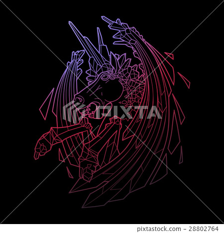 Graphic demonic unicorn 28802764