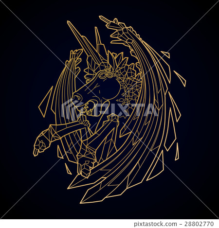 Graphic demonic unicorn 28802770