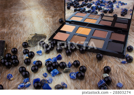 Makeup tools on Fur background Makeup tools on Fur background 28803274