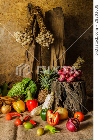 still life Vegetables, Herbs and Fruits. still life Vegetables, Herbs and Fruits. 28803639