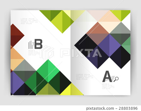 Vector square leaflet, business a4 print template 28803896