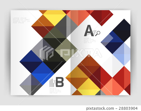 Vector square leaflet, business a4 print template 28803904