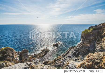 Beautiful scenery over natural rocks and sea Beautiful scenery over natural rocks and sea 28804419