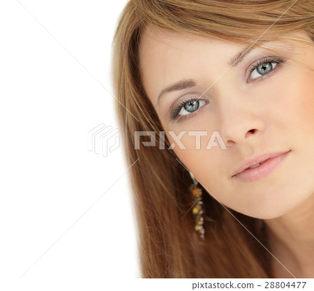 Woman with red hair isolated 28804477