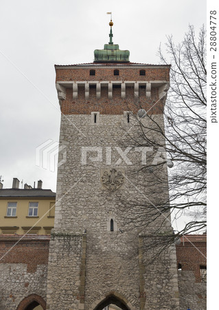 Saint Florian Gate in Krakow, Poland. 28804778