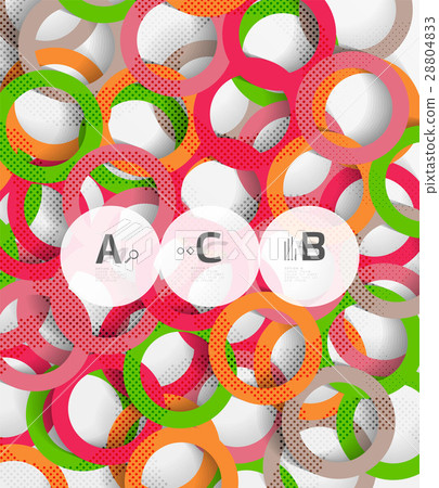 Geometrical circles on white with shadows 28804833