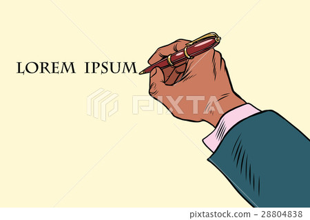 Businessman signs a document with a pen Businessman signs a document with a pen 28804838