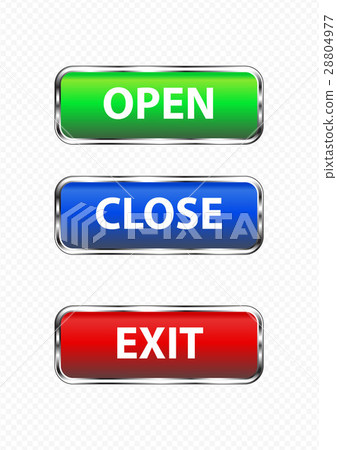 vector buttons open closed 28804977