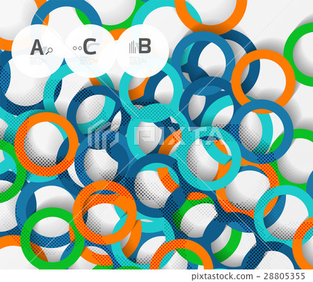 Geometrical circles on white with shadows Geometrical circles on white with shadows 28805355