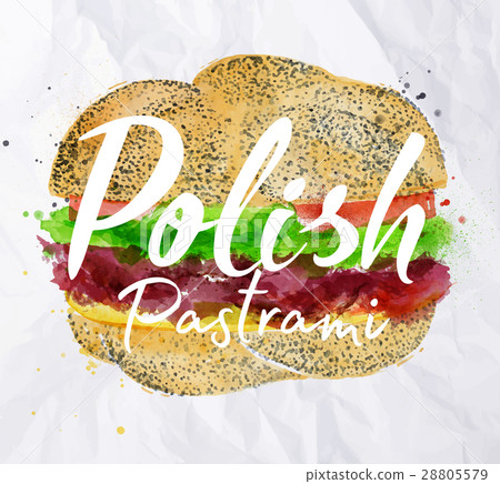 Polish pastrami burger 28805579
