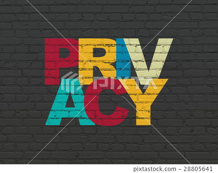 Safety concept: Privacy on wall background Safety concept: Privacy on wall background 28805641