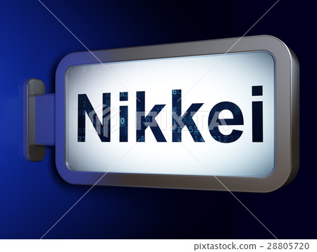 Stock market indexes concept: Nikkei on billboard Stock market indexes concept: Nikkei on billboard 28805720