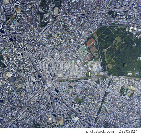 Above Shibuya / true view, Aerial view 28805824