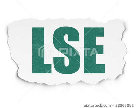 Stock market indexes concept: LSE on Torn Paper Stock market indexes concept: LSE on Torn Paper 28805898
