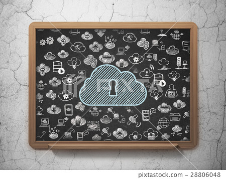 Cloud technology concept: Cloud With Keyhole on 28806048