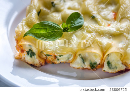 Canelloni stuffed with ricotta 28806725
