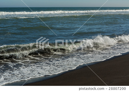 Khalaktyrsky beach with black sand. Pacific Ocean Khalaktyrsky beach with black sand. Pacific Ocean 28807200
