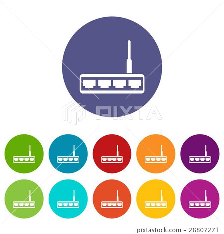 Router set icons 28807271